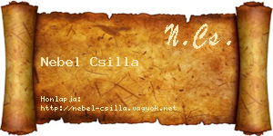 Nebel Csilla névjegykártya