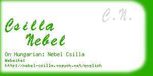 csilla nebel business card